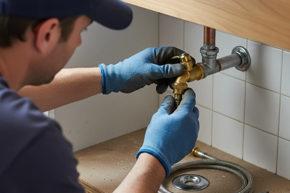 Shutoff valve and fitting work during Faucet and Fixture Repair in Davilla